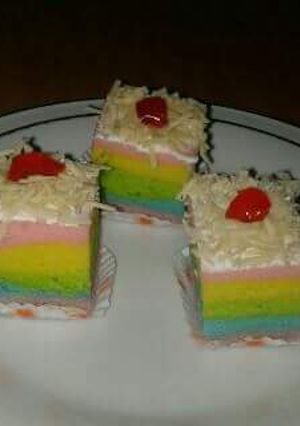 Foto resep Bolu kukus pelangi