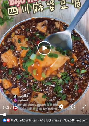 Hình của món Đậu hũ Tứ Xuyên.