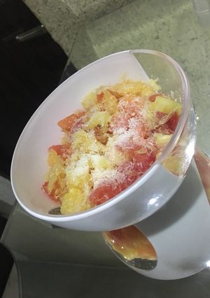 A picture of Coconutty fruit salad.