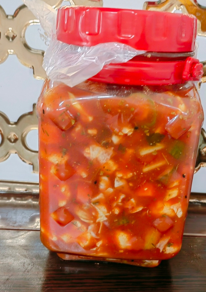 عکسی از دستور ترشی گوجه
