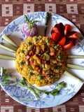 Wheat dalia khichri with winter vegetables