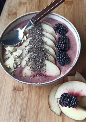 Une photo de Smoothie bowl fruits rouges