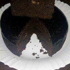 A picture of Eggless chocolate banana cake.
