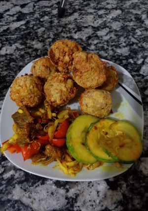 A picture of Tofu/Awara balls.
