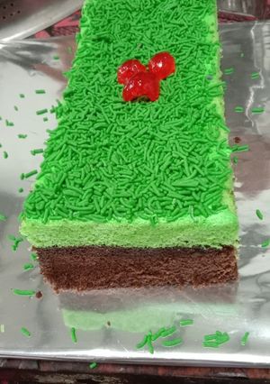 Foto resep Brownies Kukus choco pandan