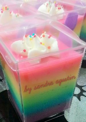Foto resep Rainbow Pudding (in cup)
