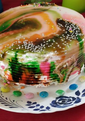 A picture of Mirror Glaze Cake.