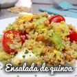 Ensalada de quinoa. Con aguacate y piñones, deliciosa y saludable