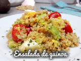 Ensalada de quinoa. Con aguacate y piñones, deliciosa y saludable