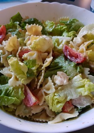 Foto resep Salat Pasta Sederhana