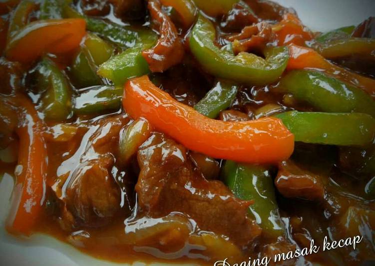 Daging masak kecap paprika