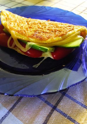 Φωτογραφία της συνταγής Ομελέτα γεμιστή high protein για διατροφή!