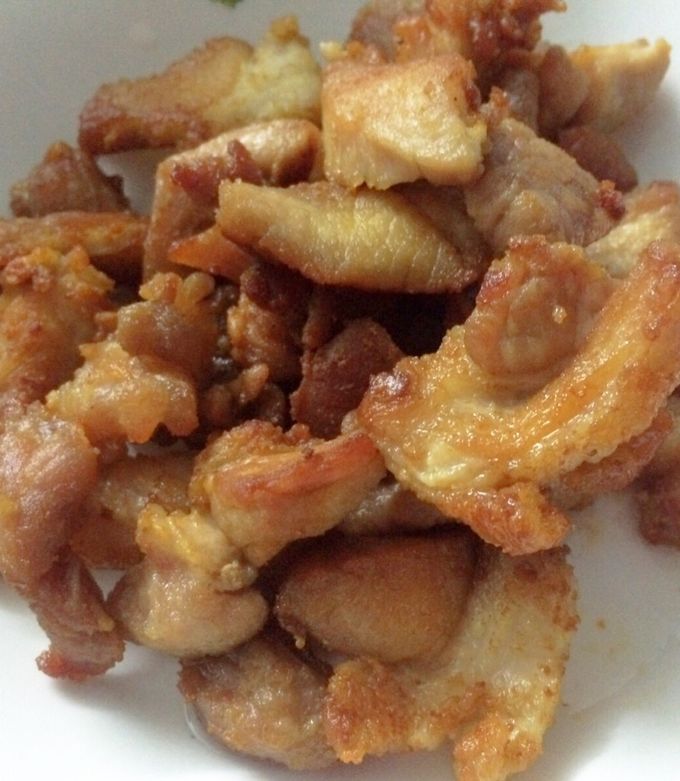 รูปของ หมูติดมันทอดน้ำปลา