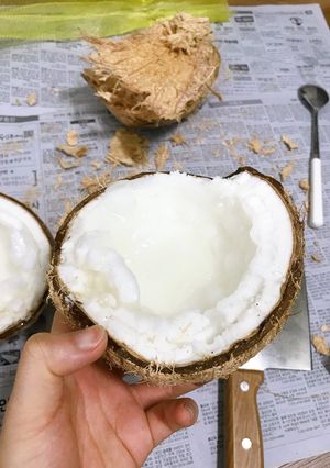 Hình của món Sinh tố dừa sáp Trà Vinh 🥥🥥🥥.
