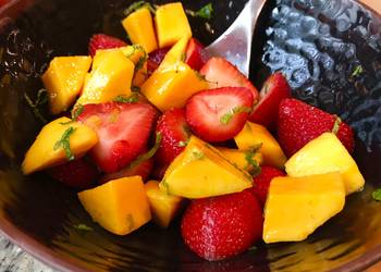 Popular Recipe Refreshing Strawberry  Mango Salad with Mint  Lime Practical Delicious Popular Recipe Refreshing Strawberry  Mango Salad with Mint  Lime Practical Delicious