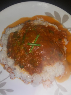 Una foto de Arroz con salsa super express
