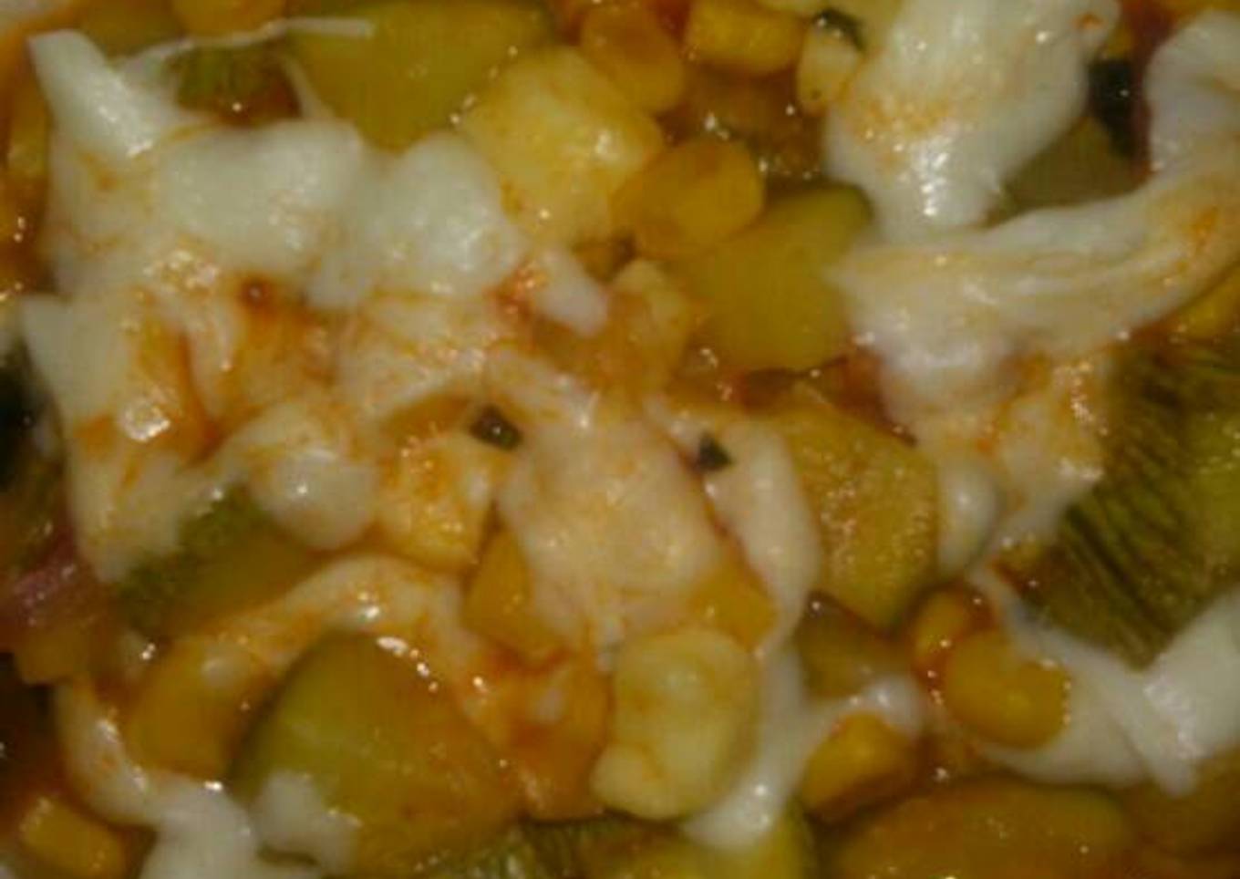 Calabazitas con queso mozzarella