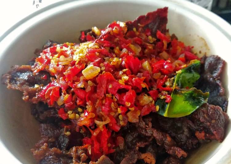 Resep masakan Dendeng Balado Keto Sederhana &amp; Kilat | Langkah Membuat Dendeng Balado Keto Sederhana &amp; Kilat Yang Lezat Sekali