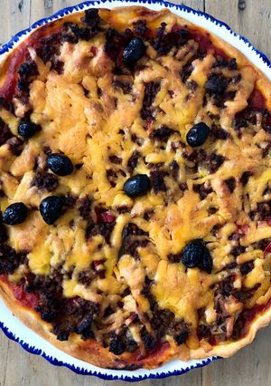 Une photo de Pizza mexicaine au bœuf haché
