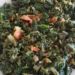 A picture of Spinach & Sukumawiki.