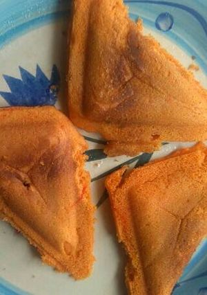 A picture of Orange velvet sandwich Cake.