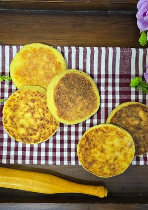صورة لوصفة حرشة (خبز السميد المغربي) 🇲🇦 Harcha (Moroccan Semolina Bread