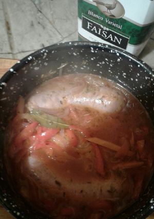 Una foto de Chorizos al vino blanco