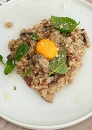 Foto de Risotto de Cogumelos com Gema de Ovo