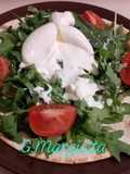 Homemade Tricolor Piadina with Arugula, Tomatoes, and Burrata