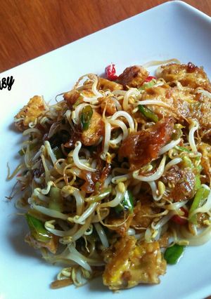 Foto resep 3. Cah Tauge dadar telor