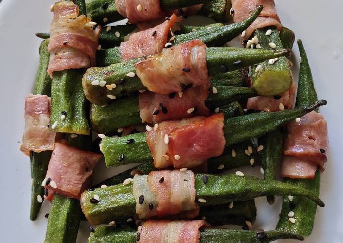 Recipe of Award-winning Lady&#39;s Finger Wrapped with Bacon