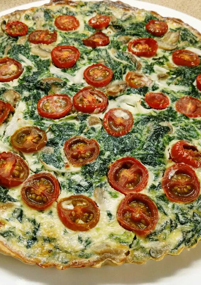 Una foto de Quiche de espinacas