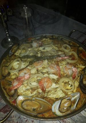 A picture of Seafood Paella.