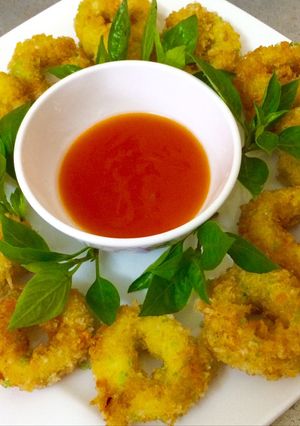 Hình của món Mực chiên bơ.