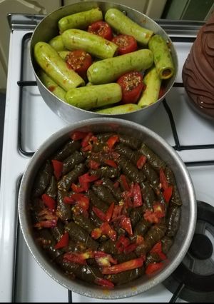 صورة لوصفة محشي ورق العنب و الكوسة 🍲