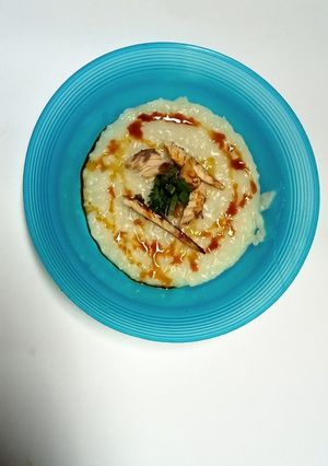 Foto resep Bubur Suro Gomilk Toping Pindang