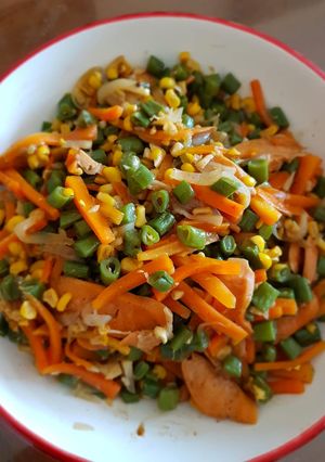 Foto resep Oseng Sosis Sayur Saus Tiram Sederhana