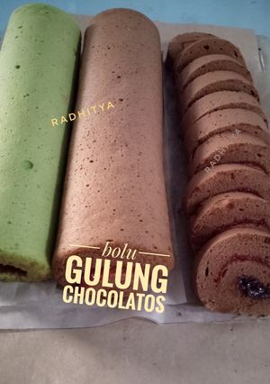 Foto resep Bolu gulung kukus chocolatos drink
