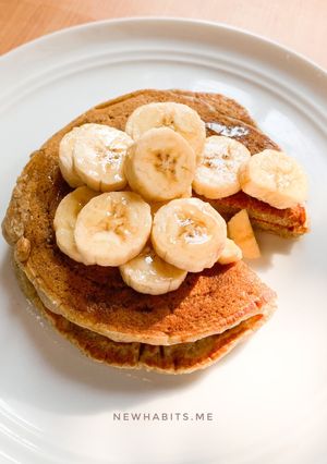Foto resep Eggless banana pancake 107 kcal| tanpa telur | menu diet
