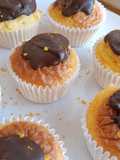 Mini Bizcochitos de Naranja con Cobertura de Chocolate