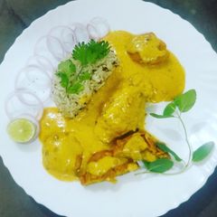 A picture of Simple Kadi Rice (No Onion & GarlicLangar/Prashad Style Kadi).