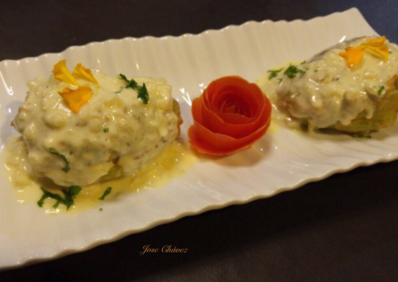 Chayotas rellenas