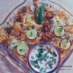 A picture of Prawn / shrimps Biryani (Indian style).