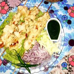 A picture of Chicken Cheese Malai Kebab.