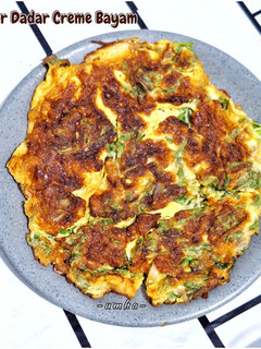 Foto resep Telur Dadar Bayam Fiber Creme