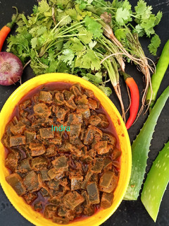 एलोवेरा की अचारी सब्जी रेसिपी मुख्य फोटो