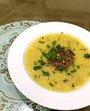 Cháo bí đỏ thịt bằm từ cơm nguội