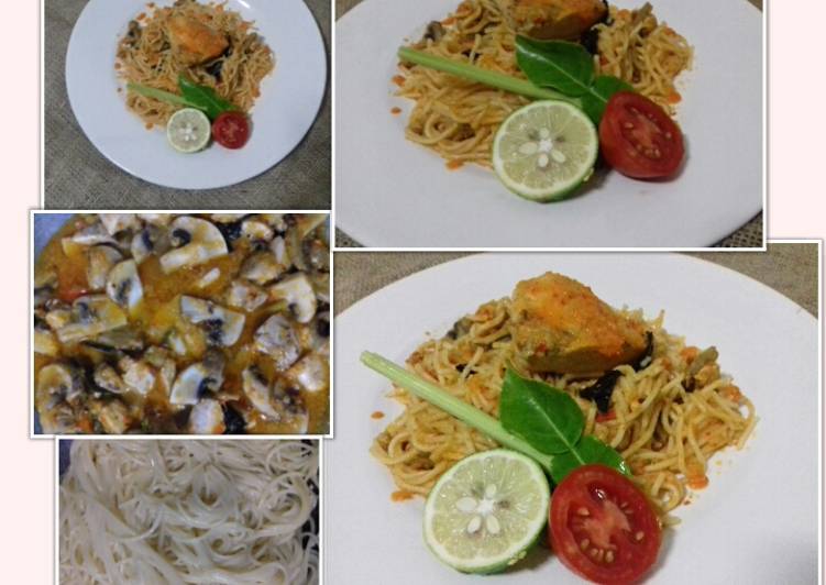 Langkah Mudah untuk memasak Spaghetti Chicken Rica - rica, Lezat Sekali