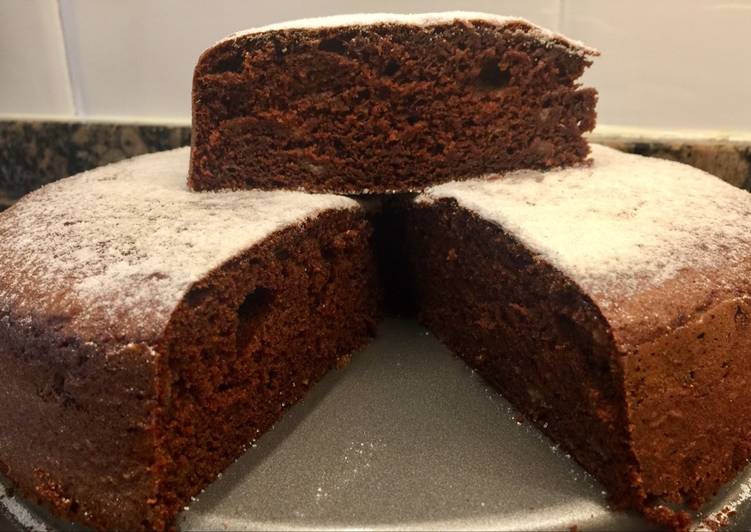Bizcocho de plátano y chocolate, sin Gluten, sin Lactosa