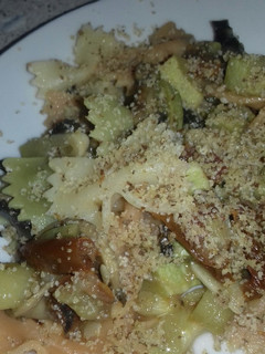 Una foto de Pasta con champiñones vegana